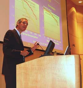 Eric Topol, M.D., professor of medicine and genetics and chairman of the Department of Cardiovascular Medicine at Case Western Reserve University, presented a special Grand Rounds on Monday.