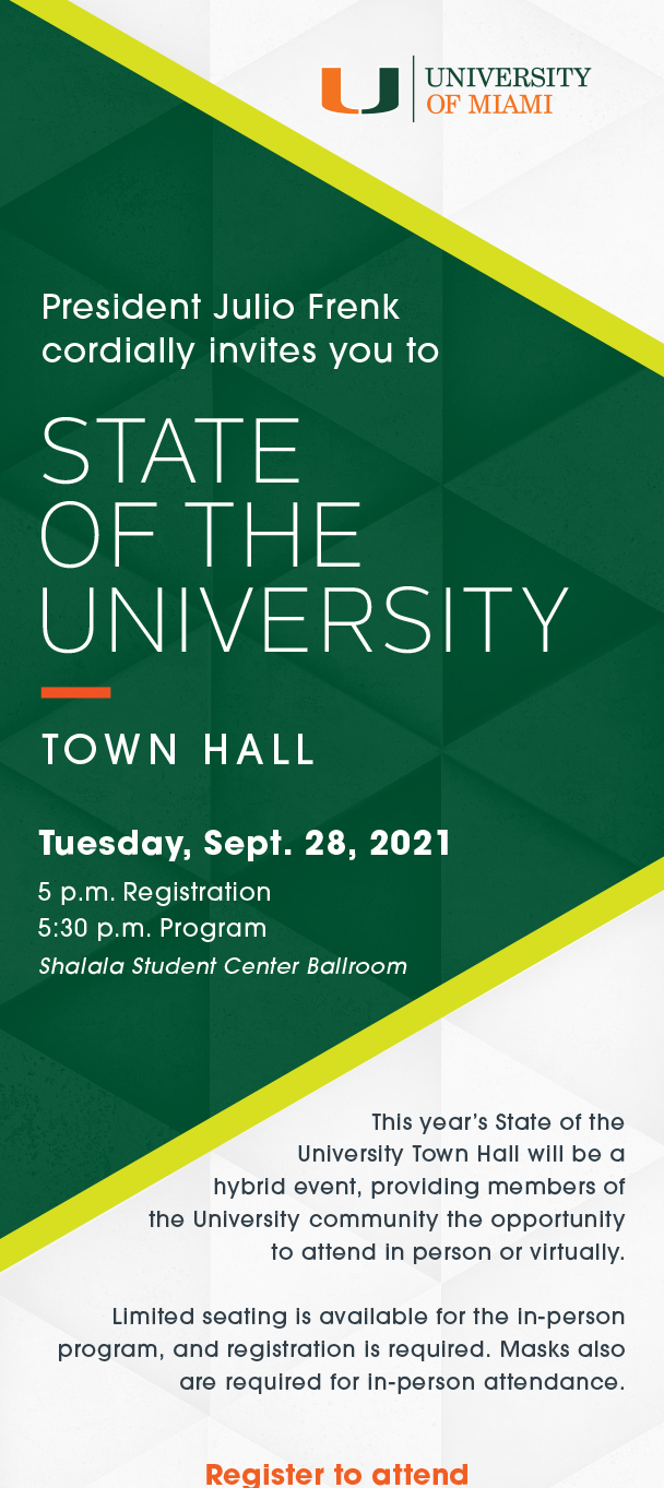 State of the University Town Hall. Sept. 28, 2021.