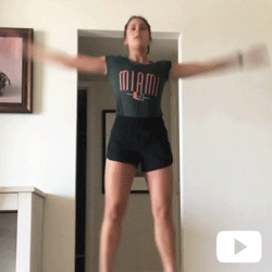 Gif of a student doing jumping jacks